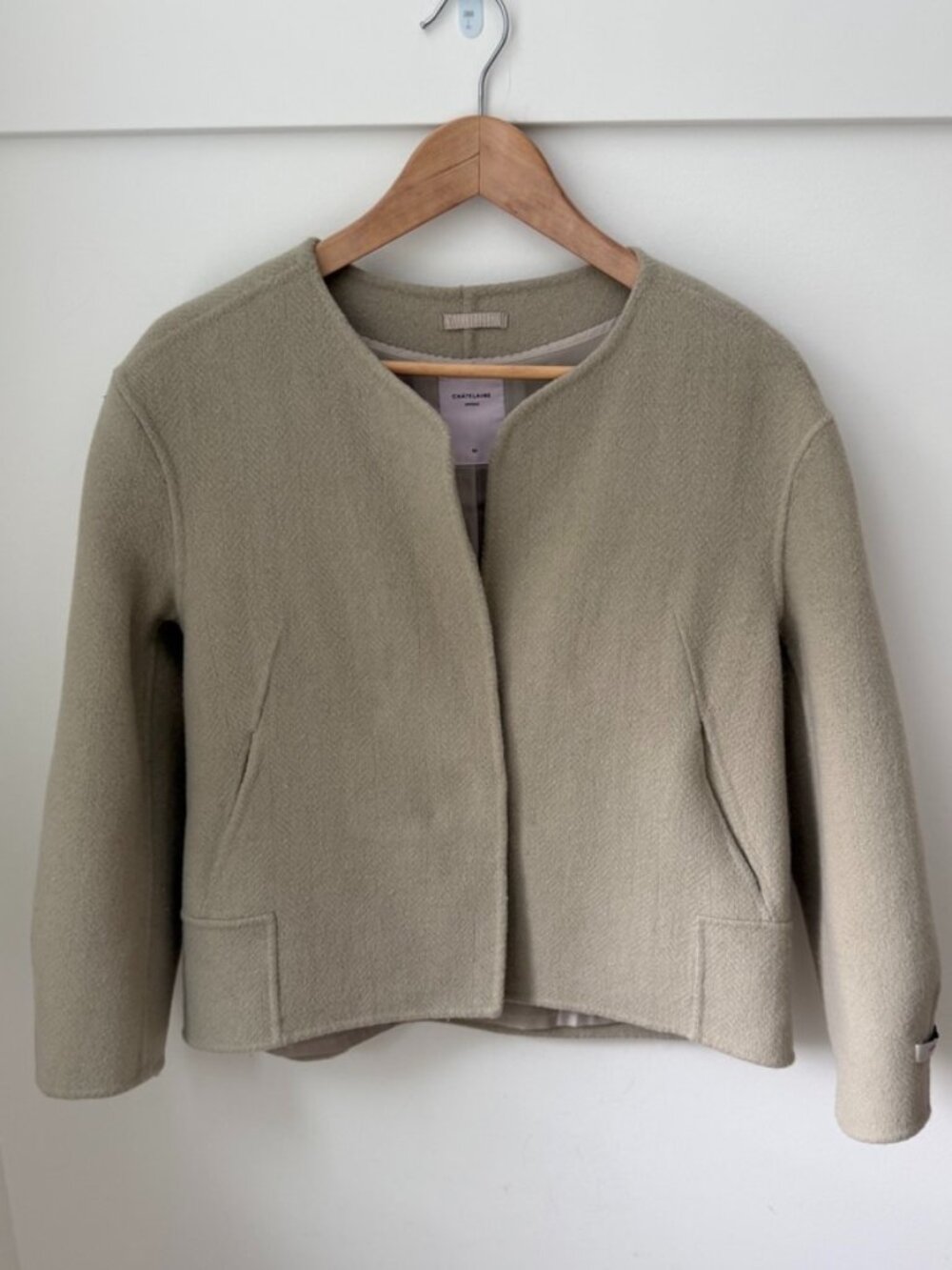 CHATELAINE Artisan Handmade Structured Open Front Crop Cardigan Coat